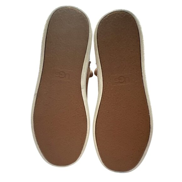 UGG Mika Chestnut Suede Winter Boots Cozy Sheepskin Lining Fold Down Size 9.5 - Picture 8 of 9